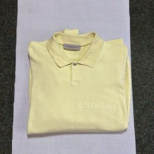Fear of God Essentials Long-Sleeve Polo 'Egg Shell' -